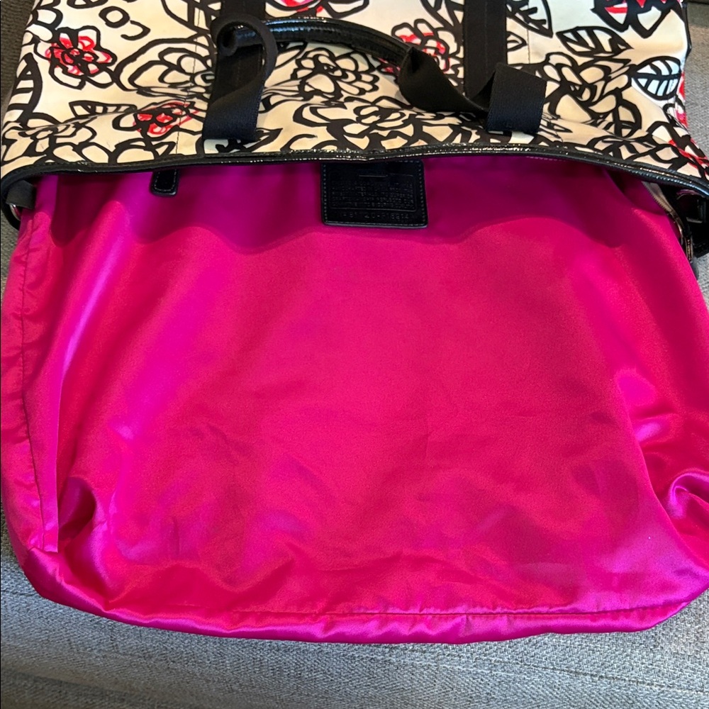 Rare Coach Glam Floral Tote Bag Black/White/Pink 💕🌺 - Picture 10 of 17